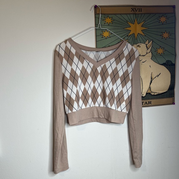 PLAID CROP TOP - Picture 1 of 3